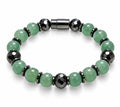 Green Aventurine & Faceted Hematite Magnetic Bracelet