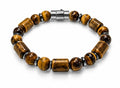 All Tiger's Eye Barrel & Round Bead Bracelet — Barrel Clasp