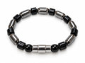 Hematite Capsule & Black Onyx Barrel Magnetic Bracelet