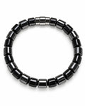 Hematite & Black Onyx Barrel Bead Magnetic Bracelet